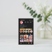 ネイルサロンインスタグラムピーチ |ソーシャルメディアQRコード 名刺 (スタンド正面)