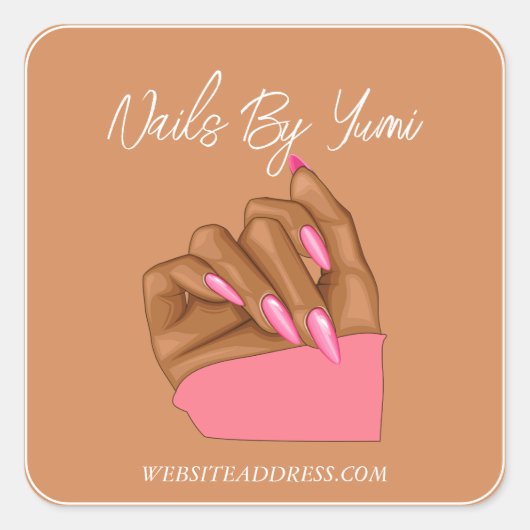 ネイルサロンエレガントアーティストマニキュリストブランド スクエアシール (正面)