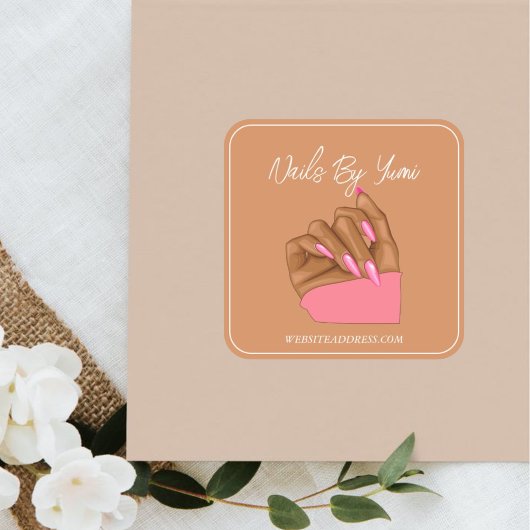 ネイルサロンエレガントアーティストマニキュリストブランド スクエアシール