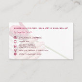 ネイルサロンエレガント名刺 名刺 (裏面)