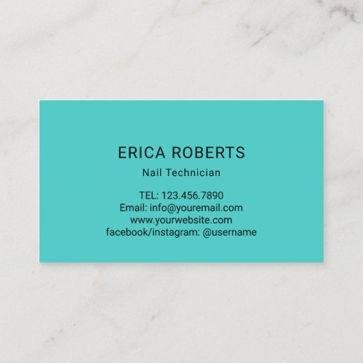 ネイルサロンキュートターコイズマニキュリストロイヤリティ ロイヤリティカード (裏面)