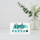 ネイルサロンキュートターコイズマニキュリストロイヤリティ ロイヤリティカード (スタンド正面)