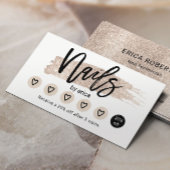 ネイルサロンキュートベージュグリッターマニキュリストロイヤリティ ロイヤリティカード