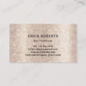 ネイルサロンキュートベージュグリッターマニキュリストロイヤリティ ロイヤリティカード (裏面)