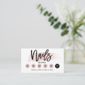 ネイルサロンキュート赤面ピンクマニキュリストロイヤリティ ロイヤリティカード (スタンド正面)