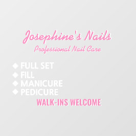 ネイルサロンサービスをカスタマイズ オプション歓迎 ウィンドウサイン