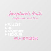 ネイルサロンサービスをカスタマイズ 飛び込み歓迎 ウィンドウサイン (シート)