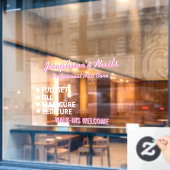 ネイルサロンサービスをカスタマイズ 飛び込み歓迎 ウィンドウサイン (カフェ窓)