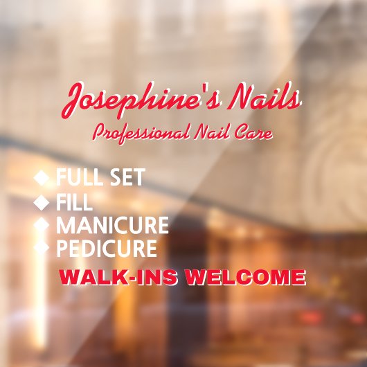 ネイルサロンサービスをカスタマイズ　飛び込み歓迎 ウィンドウサイン (シート2)