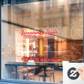 ネイルサロンサービスをカスタマイズ　飛び込み歓迎 ウィンドウサイン (カフェ窓)