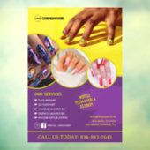 ネイルサロンサービスカスタムのウィンドウの固定 ウィンドウサイン (シート3)