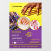 ネイルサロンサービスカスタムのウィンドウの固定 ウィンドウサイン (シート)