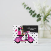 ネイルサロンスクーターガールハンドバッグファッション点 名刺 (スタンド正面)