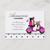 ネイルサロンスクーターガールハンドバッグファッション点 名刺 (裏面)