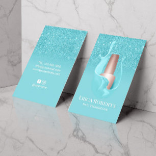 ネイルサロンターコイズポーランドスプラッシュメイクアップアーティスト 名刺