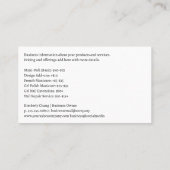 ネイルサロンツール | 磨き上げた手のマニキュアのロゴ 名刺 (裏面)