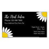 ネイルサロンデイジーフラワーデザイン マグネット名刺 (正面)