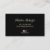 ネイルサロントレンディーグラムグリッターアゲートマニキュア 名刺 (裏面)