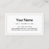 ネイルサロンネイリストミニマル平野 名刺 (裏面)