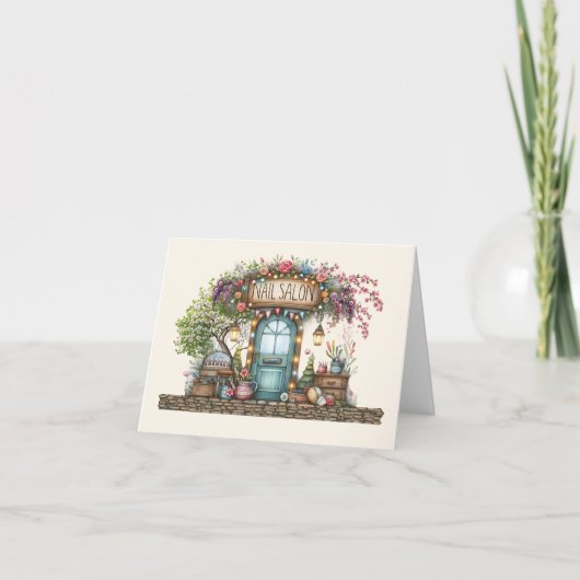 ネイルサロンノートカードまたは感謝 サンキューカード (正面)