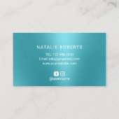 ネイルサロンバラ金ゴールドドリップスターコイズタイポグラフィ 名刺 (裏面)