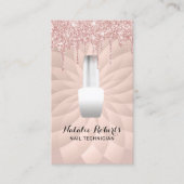 ネイルサロンバラ金ゴールドドリップス幾何学マニキュリスト 名刺 (正面)