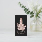 ネイルサロンバラ金ゴールドフローラポーランドマニキュリスト 名刺 (スタンド正面)