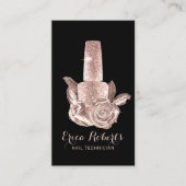 ネイルサロンバラ金ゴールドフローラポーランドマニキュリスト 名刺 (正面)