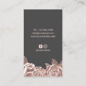 ネイルサロンバラ金ゴールドフローラポーランドマニキュリスト 名刺 (裏面)