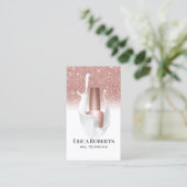 ネイルサロンバラ金ゴールドホワイトスプラッシュメイクアップアーティスト 名刺 (スタンド正面)