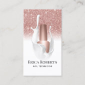 ネイルサロンバラ金ゴールドホワイトスプラッシュメイクアップアーティスト 名刺 (正面)