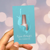 ネイルサロンバラ金ゴールドポーランドターコイズスプラッシュ 名刺