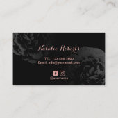 ネイルサロンバラ金ゴールドポーランドボトルブラックフローラ 名刺 (裏面)