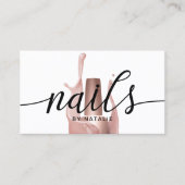 ネイルサロンバラ金ゴールドポーランドボトルマニキュリスト 名刺 (正面)