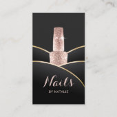 ネイルサロンバラ金ゴールドポーランドマニキュリストブラック金ゴールド 名刺 (正面)