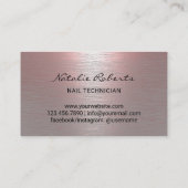 ネイルサロンバラ金ゴールドメタルポーランドマニキュリスト ロイヤリティカード (裏面)