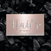 ネイルサロンバラ金ゴールドルクスダイヤモンドタイポグラフィ 名刺