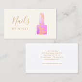 ネイルサロンピンクグリッターマニキュリスト 名刺 (正面/裏面)