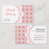 ネイルサロンピンクブラックパターン編集可能 名刺 (正面/裏面)