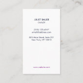 ネイルサロンフローラ爪、 ネイルポーランドボトル 名刺 (裏面)