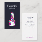 ネイルサロンフローラ爪、 ネイルポーランドボトル 名刺 (正面/裏面)