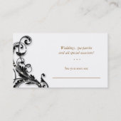 ネイルサロンブラック金ゴールドスパークル 名刺 (裏面)