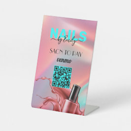 ネイルサロンベンモQRコード支払 | スキャンして支払う 台座サイン