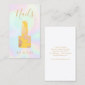 ネイルサロンホログラフィックマニキュレーター 名刺 (正面/裏面)