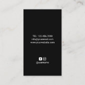 ネイルサロンポーランドバラ金ゴールドメタリックマニキュリスト 名刺 (裏面)