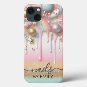 ネイルサロンポーランドパステルドリップブランディング iPhone 13ケース