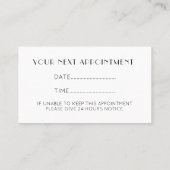 ネイルサロンポーランドボトルスケッチ赤面ピンク 予約カード (裏面)