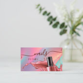 ネイルサロンポーランドボトルスプラッシュパステル ロイヤリティカード (スタンド正面)