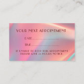 ネイルサロンポーランドボトルスプラッシュパステル 予約カード (裏面)