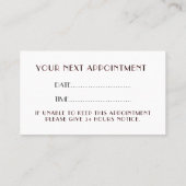 ネイルサロンポーランドボトルスプラッシュパステル 予約カード (裏面)